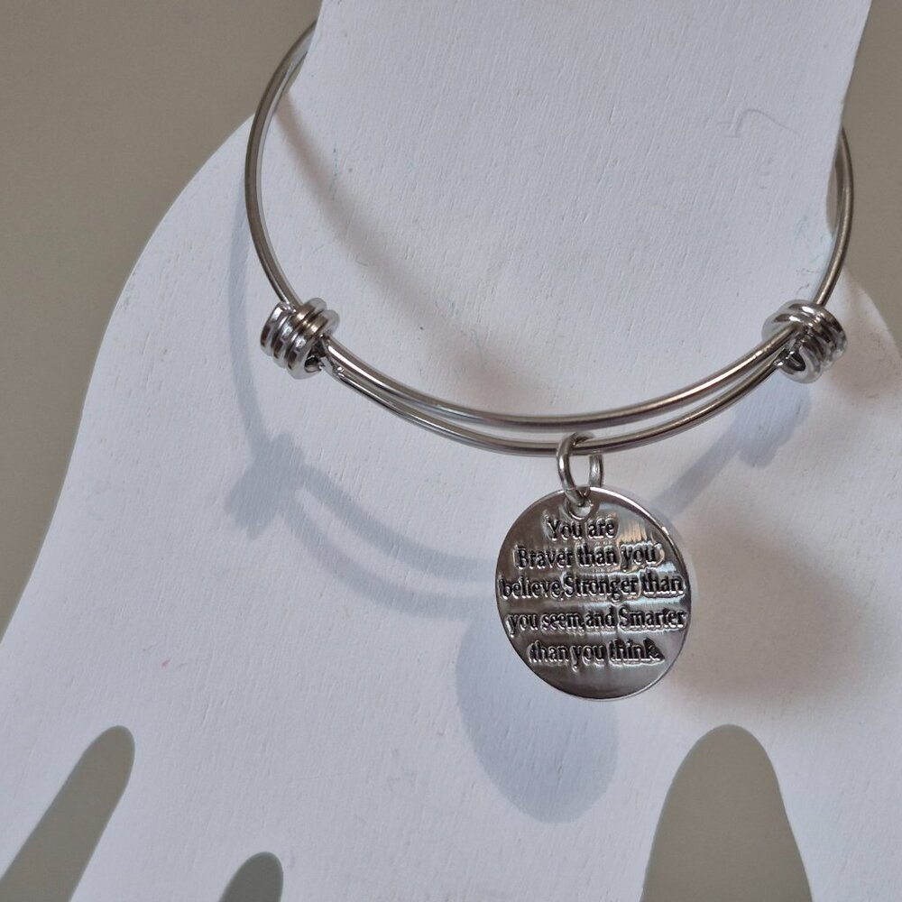 NWT Inspirational Wire Bracelet - You are Braver than you believe